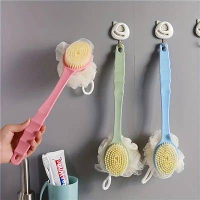 2 IN 1  Body Bath Brush with Soft Loofah and Bristles